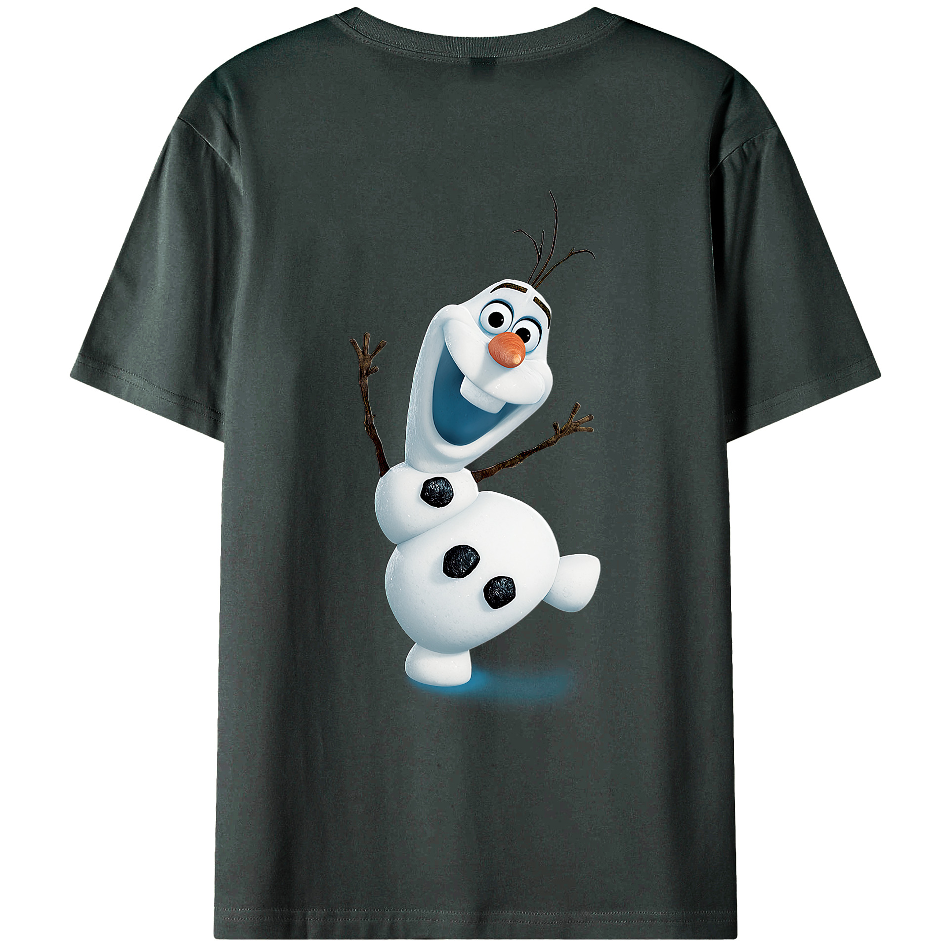 （画像用） アナと雪の女王 アンナ エルサ Frozen Anna Elsa 綿100％ メンズ半袖Tシャツ（バックプリント） 通気性